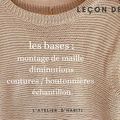 Leçon de tricot : montage de maille / diminutions / couture / boutonnières / échantillon