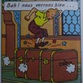 Tintin prépare sa valise