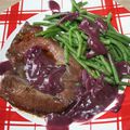 Coeur de boeuf sauce Beaujolais nouveau