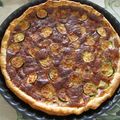 Tarte aux champignons et courgette 