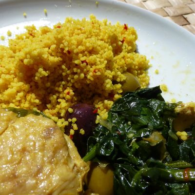 Tajine au poulet et aux olives 