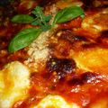 GRATIN DE GNOCCHI AUX FEVES FRAICHES, TOMATES CERISE ET MOZZARELLA