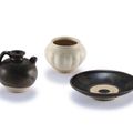 Three brown or white-glazed vessels, Song to Ming dynasty