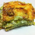 Lasagnes de courgettes, chèvre et chorizo sans oeufs