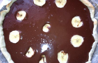 Tarte au chocolat banane