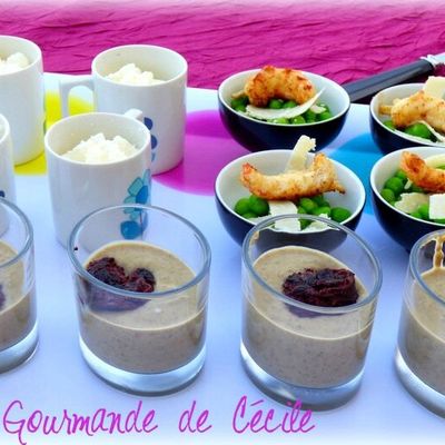 Verrines de légumes pour l'apéritif : lentilles, asperges et petits pois au menu !