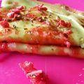 Crêpes aux pralines roses