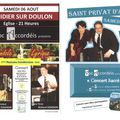 2 concerts pour ce mois d'août