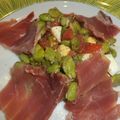 Salade de fèves au jambon d'espagne