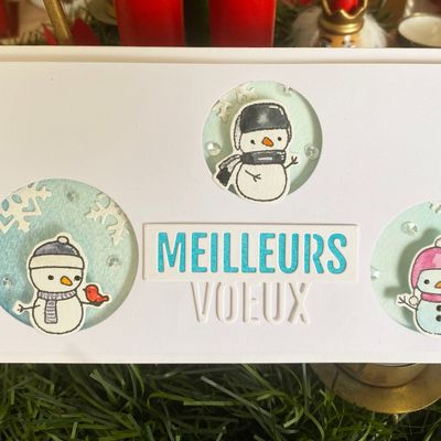 Cartes de vœux "bonhomme de neige"