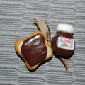 Broche tartine et pot de Nutella