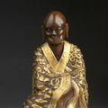 Figure en bronze doré de Luohan, Chine, XVIII-XIXe siècle
