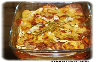 GRATIN DE POMMES DE TERRE AUX TOMATES ET COURGETTES