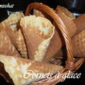 Cornets à glace et petites gaufres