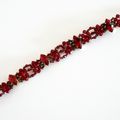 Bracelet baroque rouge et bronze en perles de cristal