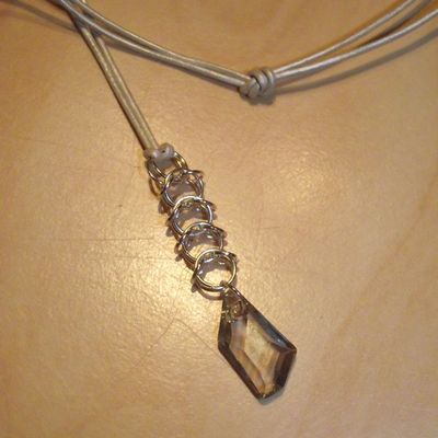 Necklace with Silver tone Swarovski crystal