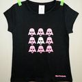 T-shirt Dark Vador rose & argent, trousse PIXEL for birthday