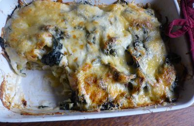 GRATIN DU POTAGER (BLETTES, CHOUX-RAVES ET POMMES DE TERRE, LIT DE BECHAMEL)