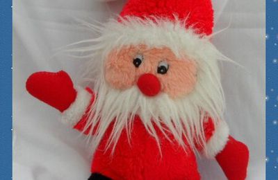 Peluche Doudou Père Noël Vintage 27 cm