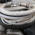 Shabby chic, c'est le défi relevé avec ce bracelet blanc multimatières !