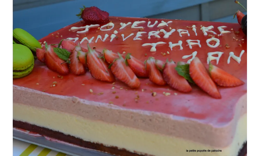 BAVAROIS CITRON / FRAISES au THERMOMIX 