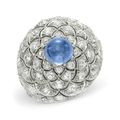 A Cabochon Sapphire and Diamond Dome Ring, by Boivin, circa 1935