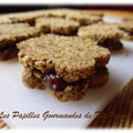 Galettes aux Flocons d'Avoine fourrées au Chocolat