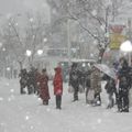 Chute de neige à Yantai 