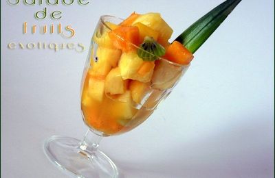 Salade de fruits exotiques et son sirop épicé