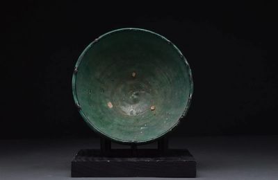 Seljuk green glazed bowl, Levant or Persia, Ca. 11th century AD