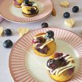 Mini bouchées chocolat blanc et myrtilles 