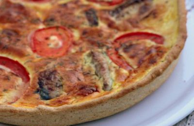 Quiche de maquereaux au vin blanc