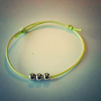 Bracelet vert/jaune fluo