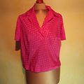 T307 : Blouse framboise T.38