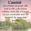 L'amitié...