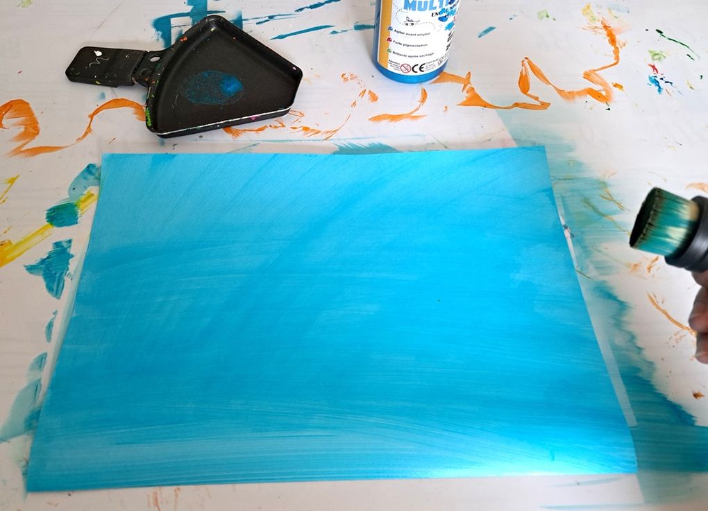 Avec l'encre "Multinacré" (Bleu)