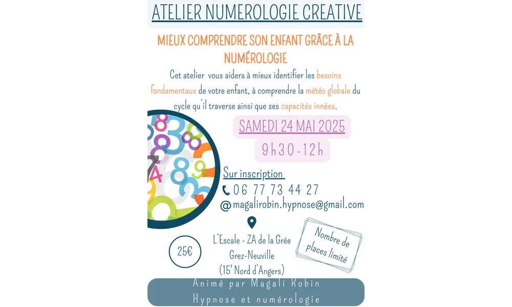 24 mai / atelier: mieux comprendre son enfant grâce à la numérologie créative
