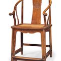 A huanghuali horseshoe-back armchair, quanyi, 17th-18th century