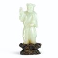 A white jade figure of a boy, Qing dynasty, Qianlong period (1736-1795)