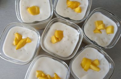 Tapioca au lait de coco et mangue