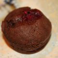 Bouchée chocolatée, coeur framboise