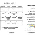 Planning Octobre 2017