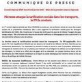 Communiqué de nos élus régionaux - Bilan de la première séance