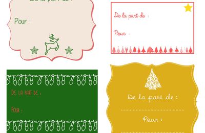 Etiquettes de Noël pour vous 