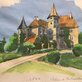 Château de Montmeilleur gouache 