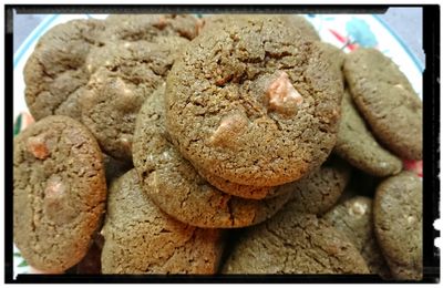 Cookies au thé matcha et chocolat blanc