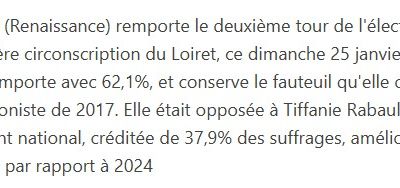 Deux législatives partielles