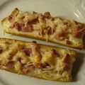 Baguettine crème fraîche lardons