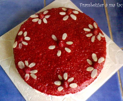 Framboisier à ma façon (framboises-citron-amandes)