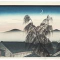  Hashiguchi Goyō (橋口五葉) (1880 - 1921) . Evening Moon at Kobe . Japon . 1920